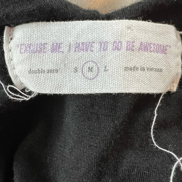 Double Zero Black Asymmetrical Tiered Sundress - Picture 6 of 7